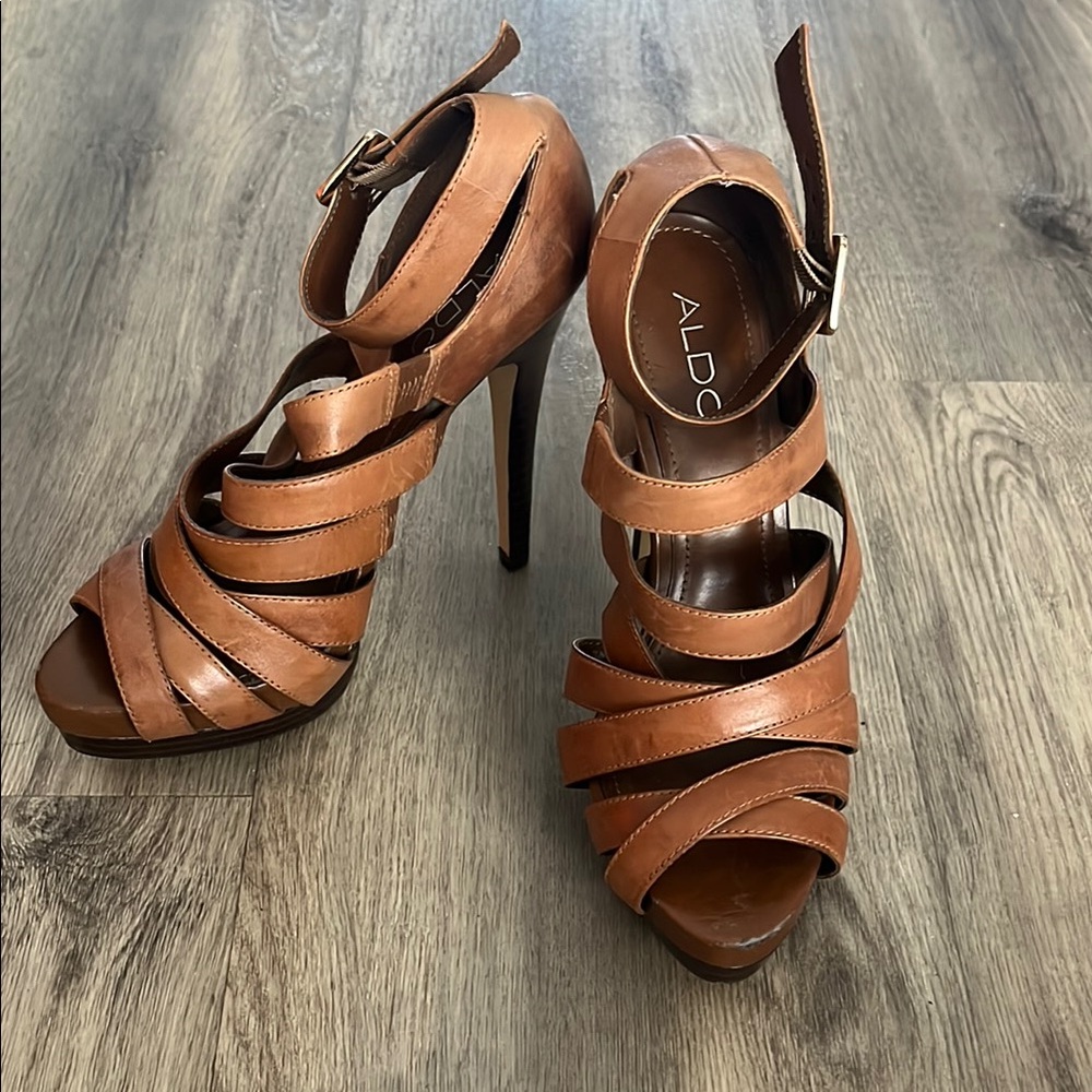 Aldo Women's Brown Strappy Heels